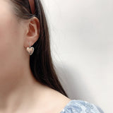 S925 Sterling Silver Cold Wind Love Earrings Female