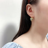 S925 Sterling Silver Cold Wind Love Earrings Female