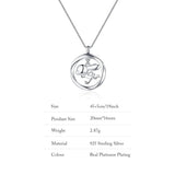 S925 Silver Running Rabbit Necklace Glossy Clavicle Chain