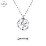 S925 Silver Running Rabbit Necklace Glossy Clavicle Chain