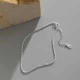 925 Silver Simple Adjustable Anklets for Men Women