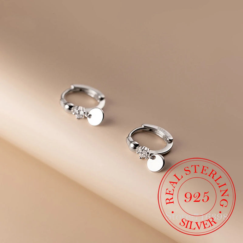 S925 Sterling Silver Geometric Earrings 14K Plated Ear Jewelry Gift