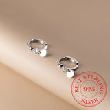 S925 Sterling Silver Geometric Earrings 14K Plated Ear Jewelry Gift