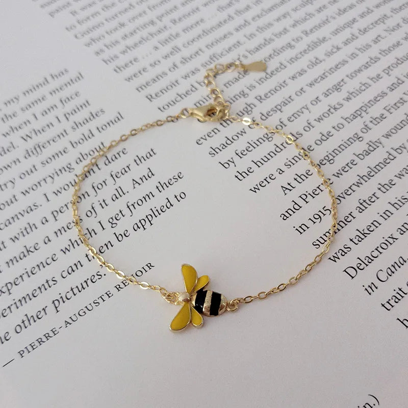 S925 Little Bee Pendant Bracelet For Women