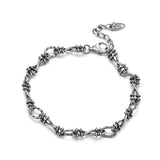 S925 Silver Linen Flower Bracelet Female with Extension