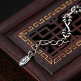 S925 Silver Linen Flower Bracelet Female with Extension