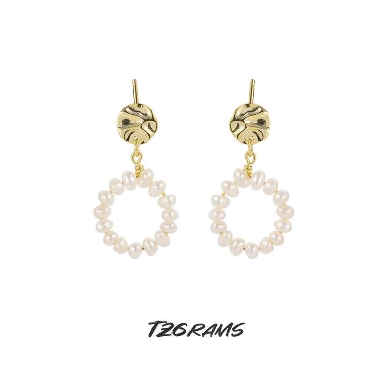 Baroque Pearl Earrings Romantic Wedding Accessories