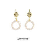 Baroque Pearl Earrings Romantic Wedding Accessories