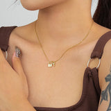 S925 Silver Lock Key Diamond Necklace for Lady Wedding
