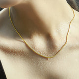 S925 Sterling Silver Necklace 1mm Snake Bone Chain