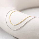 S925 Sterling Silver Necklace 1mm Snake Bone Chain