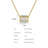 Sterling Silver Necklace With Man-made Diamond Pendant