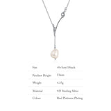 S925 Silver Necklace Natural Baroque Freshwater Pearl Geometric Fine Jewelry