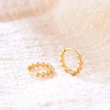 925 Silver Round Beads Ear Buckle Jewelry
