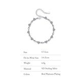 S925 Silver Diamond Heart Glossy Wedding Accessories