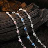 S925 Silver Diamond Heart Glossy Wedding Accessories