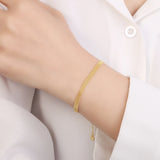 Snake Chain Bracelet 18k Plated for Women Birthday Gift