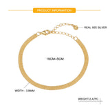 Snake Chain Bracelet 18k Plated for Women Birthday Gift