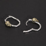 Skull Hoop Earrings Vintage Punk Jewelry
