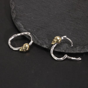 Skull Hoop Earrings Vintage Punk Jewelry