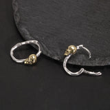 Skull Hoop Earrings Vintage Punk Jewelry