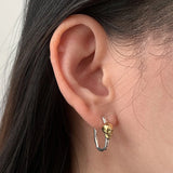 Skull Hoop Earrings Vintage Punk Jewelry