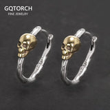 Skull Hoop Earrings Vintage Punk Jewelry