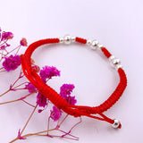 S925 Lucky Red Rope Bracelet Bangle Wax String Amulet High Jewelry