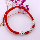 S925 Lucky Red Rope Bracelet Bangle Wax String Amulet High Jewelry