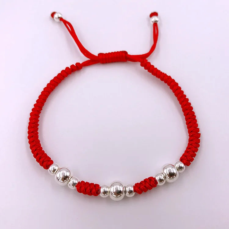 S925 Lucky Red Rope Bracelet Bangle Wax String Amulet High Jewelry