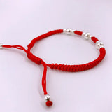 S925 Lucky Red Rope Bracelet Bangle Wax String Amulet High Jewelry