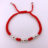 S925 Lucky Red Rope Bracelet Bangle Wax String Amulet High Jewelry