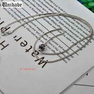 S925 Sterling Silver Small Crown Retro Necklace