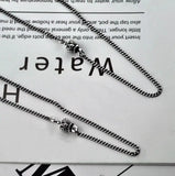 S925 Sterling Silver Small Crown Retro Necklace