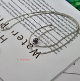S925 Sterling Silver Small Crown Retro Necklace