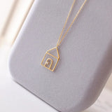 S925 Small House Necklace Japanese Style