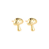 S925 Small Mushroom Stud Earrings For Women