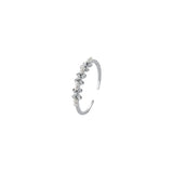 S925 Sterling Silver Pearl Flower Ring for Women