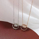 S925 Small Waist Diamond Round Necklace for Women