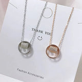 S925 Small Waist Diamond Round Necklace for Women