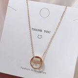 S925 Small Waist Diamond Round Necklace for Women
