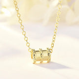 S925 Small Waist Necklace Round Pendants Female Clavicle Chain