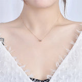 S925 Small Waist Necklace Round Pendants Female Clavicle Chain