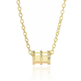 S925 Small Waist Necklace Round Pendants Female Clavicle Chain