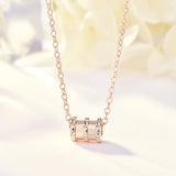 S925 Small Waist Necklace Round Pendants Female Clavicle Chain
