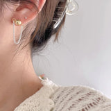 S925 Sterling Silver Ball Chain Ear Buckle 925 Ear Acupuncture Not Allergic