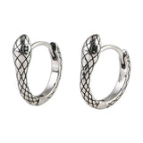 S925 Sterling Silver Snake Women Clip Earrings Punk Style Snakes Clip Earring