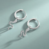 S925 Snake Earrings European American Jewelry