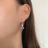 S925 Snake Earrings European American Jewelry