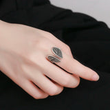 S925 Snake Open Ring Resizable Fine Jewelry for Women